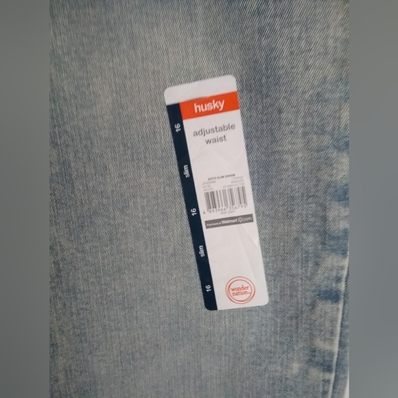 New Boy Husky Slim Jeans Sz 16 - Picture 3 of 3
